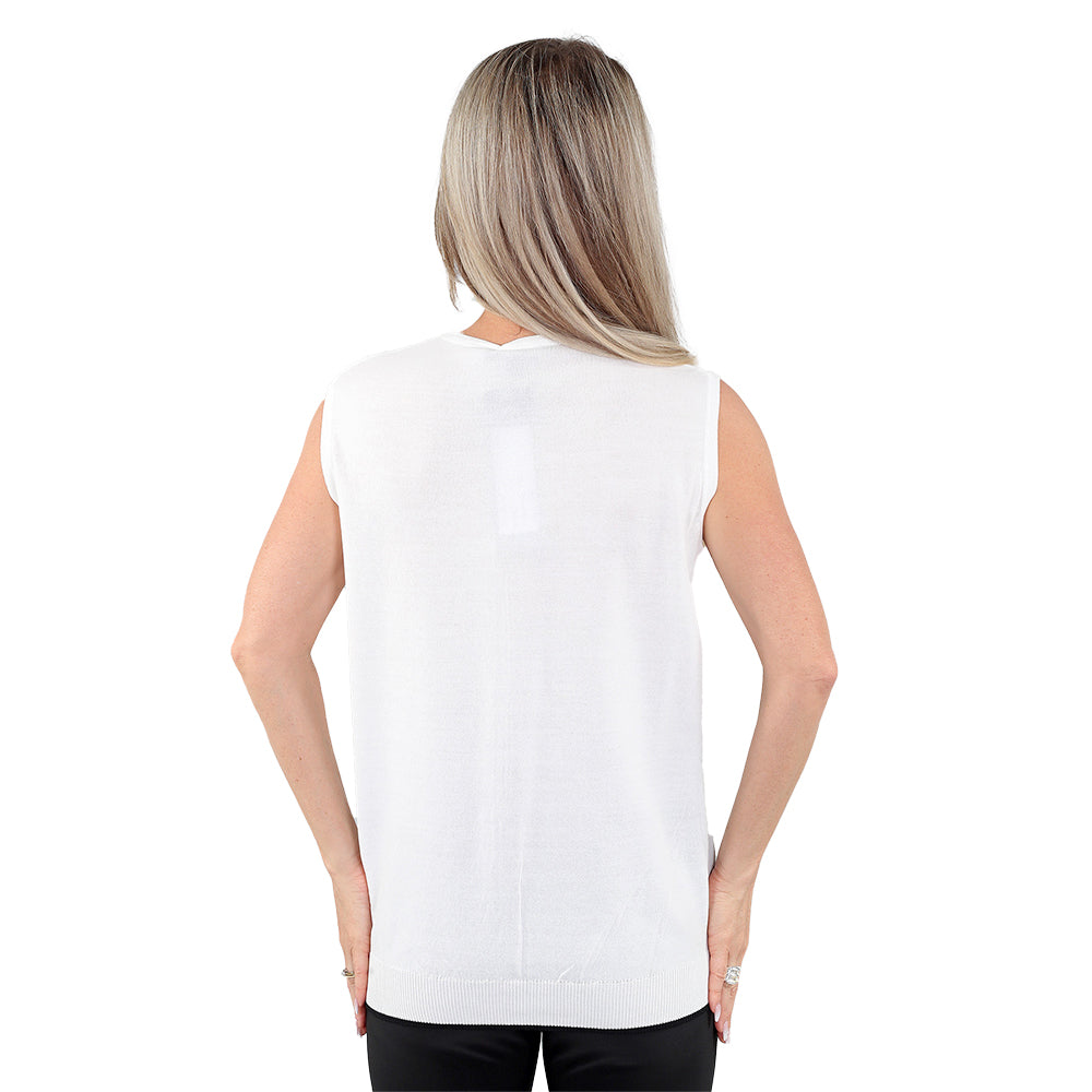 Minimalist Edge: MT® Logo Sleeveless Sweater 🖤🧵