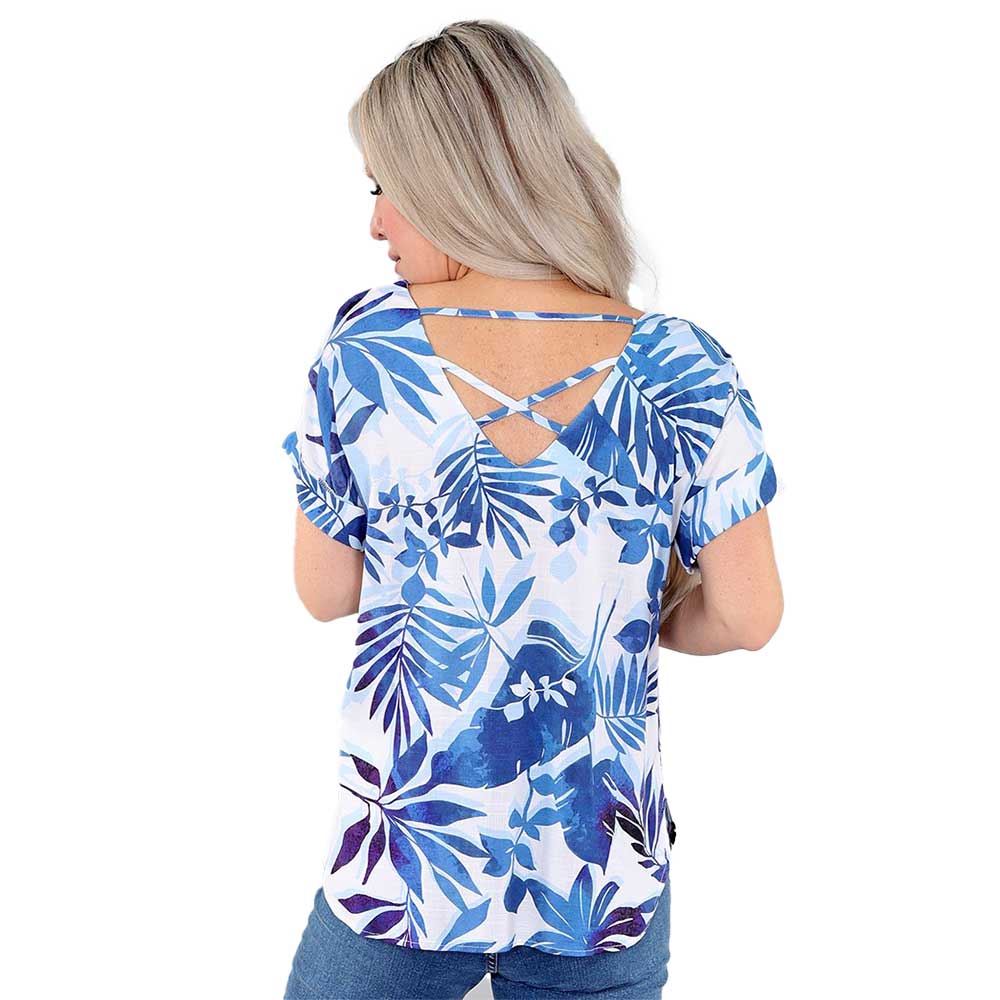 Short Sleeve Denim Safari Top – Effortless Comfort & Modern Style