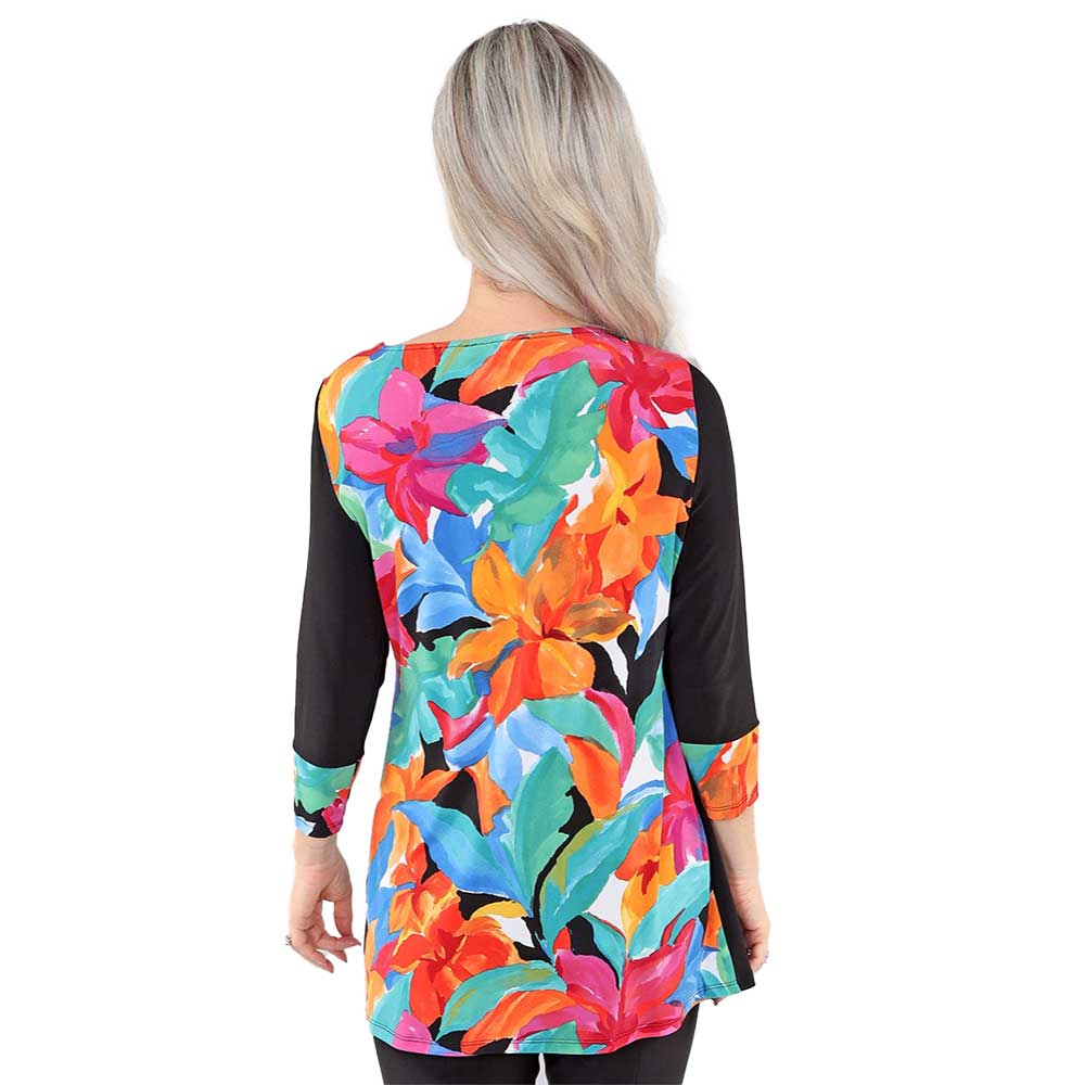 3/4 Sleeve Tunic with Zipper