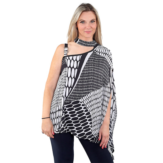 Monochrome Muse: Asymmetric Statement Top ⚪⚫