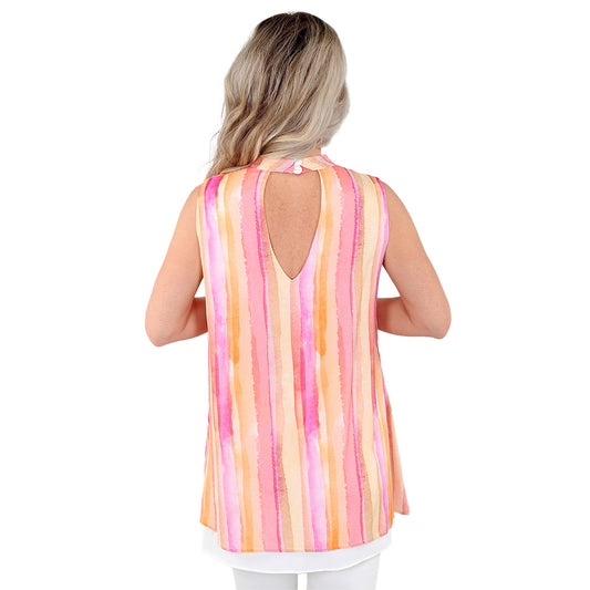 Sunset Glow: Sleeveless Layered Tunic 🌅💖