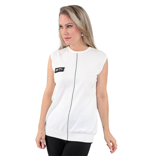 Minimalist Edge: MT® Logo Sleeveless Sweater 🖤🧵