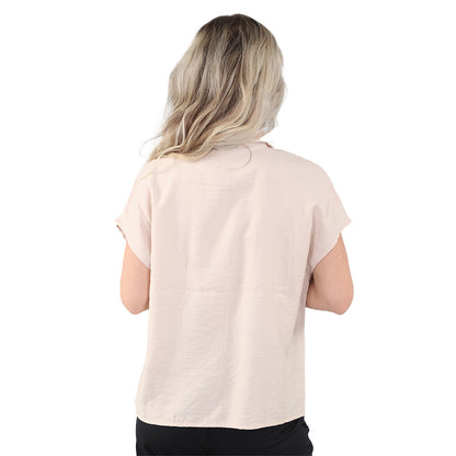 Soft Drape: Sandwashed Twill Cap Sleeve Shirt