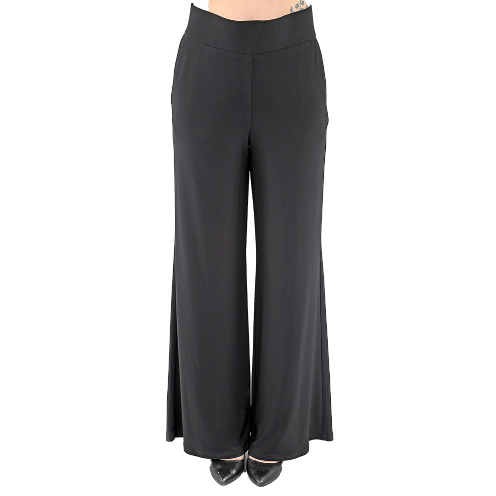 Flow and Flair: Wide-Leg ITY Pants with Pockets 💃🖤